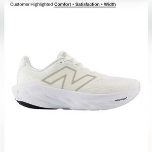 New Balance 1080v14 Womens Athletic Sneakers Wh/Lt. Gold/Sea Salt Sz 8 XLNT!